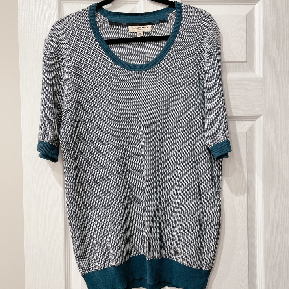 Burberry short sleeve knit sweater